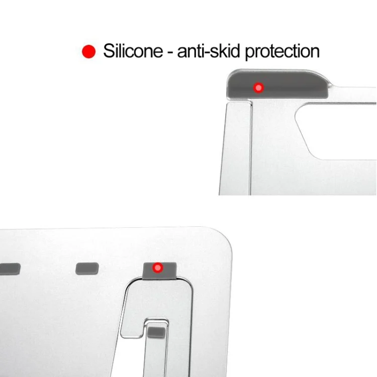 PC0833S_7.webp Laptop Height Extender Holder Stand Folding Portable Computer Heat Dissipation Bracket, Size: 22.3x23.5x1.3cm - Image 8