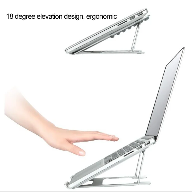 PC0833S_9.webp Laptop Height Extender Holder Stand Folding Portable Computer Heat Dissipation Bracket, Size: 22.3x23.5x1.3cm - Image 10