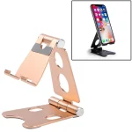 ROOSTAND R2 Aluminum Alloy Mobile Desktop Tablet Bracket Double Folding Lazy Artifact, Size: 6.4x7x9cm, R2 Champagne Gold, R2  Rose Gold, R2  Rose Red, R2  Silver, R2 Black