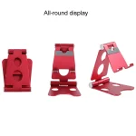 ROOSTAND R2 Aluminum Alloy Mobile Desktop Tablet Bracket Double Folding Lazy Artifact, Size: 6.4x7x9cm, R2 Champagne Gold, R2  Rose Gold, R2  Rose Red, R2  Silver, R2 Black - Image 3