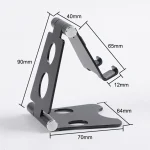 ROOSTAND R2 Aluminum Alloy Mobile Desktop Tablet Bracket Double Folding Lazy Artifact, Size: 6.4x7x9cm, R2 Champagne Gold, R2  Rose Gold, R2  Rose Red, R2  Silver, R2 Black - Image 7