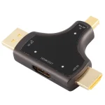 D62A DisplayPort + Mini DP + HDMI Male to HDMI Female 3 in 1 Adapter - Image 3