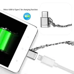 Micro USB Female to USB-C / Type-C Male + USB 2.0 Female to USB-C / Type-C Male Metal Adapter - Image 10