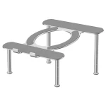R-JUST BJ03 Universal Detachable Bench Shape Aluminum Alloy Angle Adjustable Laptop Stand - Image 2