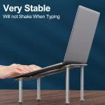 R-JUST BJ03 Universal Detachable Bench Shape Aluminum Alloy Angle Adjustable Laptop Stand - Image 7