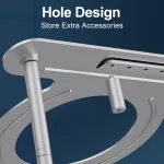 R-JUST BJ03 Universal Detachable Bench Shape Aluminum Alloy Angle Adjustable Laptop Stand - Image 9