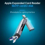 118 2 in 1 USB + 8 Pin Interfaces USB Flash Disk / Memory Card OTG Card Reader for IOS System Mobile Phone / Computer - Image 11