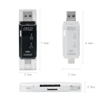 D-178 5 In 1 Type-C / USB-C Multi-function Card Reader, D-178(Black), D-178(White) - Image 3
