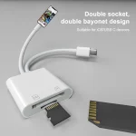 NK-101Y ST Pro 8 Pin + USB-C / Type-C to SD / TF Card Camera Adapter - Image 5