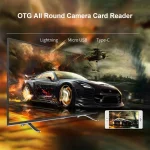 NK 103T 8 Pin + USB-C / Type-C + Micro USB to USB + SD / TF Card Camera Adapter - Image 6