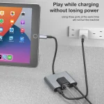 NK-1056 3 in 1 8 Pin Male to 8 Pin Charging + RJ45 Ethernet + 3.5mm Earphone Female Adapter - Image 6