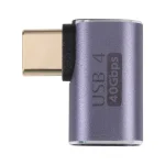 40Gbps USB-C / Type-C Male to Female Elbow Adapter - Image 3