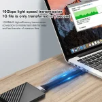 10Gbps USB Male to Type-C Female Soft Flat Sync Data Fast Charging Cable - Image 5