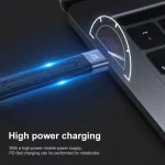 10Gbps USB Male to USB Male Soft Flat Sync Data Fast Charging Cable - Image 4