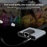 NK-1056Pro 3 in 1 8 Pin + USB-C / Type-C Male to 8 Pin Charging + Ethernet + 3.5mm Earphone Female Adapter - Image 7