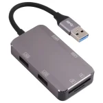 NK-3049HD 6 in 1 USB Male to MS / TF Card Slot + USB 3.0 + 3 USB 2.0 Female Adapter - Image 3