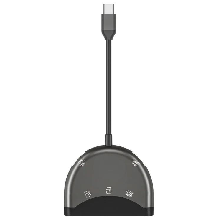 PC2130_3.webp NK-3039 5 in 1 USB-C / Type-C Male to TF / SD Card Slot + 3 USB Female Adapter - Image 4