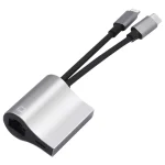 NK-1054Pro 2 in 1 8 Pin + USB-C / Type-C Male to 8 Pin Charging + Ethernet Female Adapter - Image 2