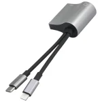 NK-1054Pro 2 in 1 8 Pin + USB-C / Type-C Male to 8 Pin Charging + Ethernet Female Adapter - Image 3