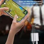 NK-1054Pro 2 in 1 8 Pin + USB-C / Type-C Male to 8 Pin Charging + Ethernet Female Adapter - Image 6