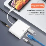 S-330 5 in 1 8 Pin Male to 8 Pin / USB3.0 / RJ45 / 3.5mm Female Adapter - Image 2