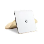 Square Stainless Steel Patch + Solid Wood Wall-mounted Headset Holder, PC2920A, PC2920B - Image 3