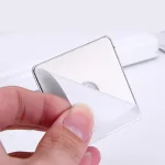 Square Stainless Steel Patch + Solid Wood Wall-mounted Headset Holder, PC2920A, PC2920B - Image 4