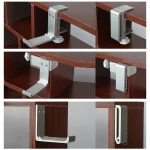 Paste Screw Type Metal Foldable Headset Stand Display Hanger, Paste Screw Type - Image 8