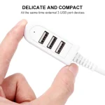 30cm TPE USB A to 3 USB Ports Female HUB Adapter - Image 3