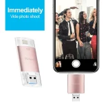 Richwell 3 in 1 128G Type-C + 8 Pin + USB 3.0 Metal Double Cover Push-pull Flash Disk with OTG Function - Image 6