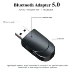 KN330 3 in 1 USB Bluetooth 5.0 Adapter Audio Transmitter Receiver with Switch Button & 3.5mm AUX Interface - Image 3