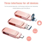 Richwell 3 in 1 64G Type-C + Micro USB + USB 3.0 Metal Flash Disk with OTG Function - Image 3