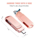 Richwell 3 in 1 128G Type-C + Micro USB + USB 3.0 Metal Flash Disk with OTG Function - Image 4