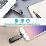 Richwell 32G Type-C + 8 Pin + USB 3.0 Metal Flash Disk with OTG Function - Image 9