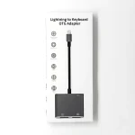 NK-109KEY 3 in 1 8 Pin Male to USB + USB Keyboard Female OTG Adapter - Image 3