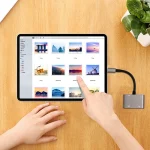 NK-109KEY 3 in 1 8 Pin Male to USB + USB Keyboard Female OTG Adapter - Image 6