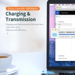 X20 100W PD USB-C / Type-C Female to USB-C / Type-C Elbow Magnetic Charging Adapter - Image 5