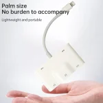 NK-1042 6 in 1 8 Pin Male to Dual USB + Dual SD Card + 3.5mm Audio Interface + 8 Pin Charging Interface Female Port Camera Adapter - Image 6