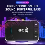 N100 NFC Desktop Bluetooth 5.0 Receiver & Transmitter Car Bluetooth Speaker Audio Adapter, N100 - Image 6
