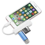 4 in 1 MS + SD + TF + USB2.0 Multi-function Card Reader for 8 Pin Devices - Image 5