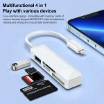 4 in 1 MS + SD + TF + USB2.0 Multi-function Card Reader for 8 Pin Devices - Image 6