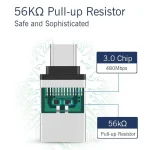 Aluminum Alloy USB-C / Type-C 3.1 Male to USB 3.0 Female Data / Charger Adapter - Image 4