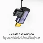 100W USB-C / Type-C Male to Female Elbow Magnetic Charging Adapter - Image 3
