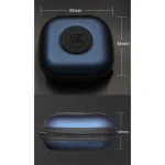 KZ Data Wire Charger Earphone Portable PU Receiving Case, PU Black, PU Blue, PU Red - Image 3