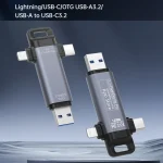 NK-951 3 in 1 USB3.2 to Type-C and 8 Pin Solid State USB Flash Drive with OTG Function - Image 2