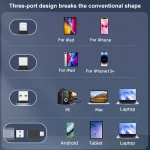 NK-951 3 in 1 USB3.2 to Type-C and 8 Pin Solid State USB Flash Drive with OTG Function - Image 3