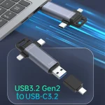 NK-951 3 in 1 USB3.2 to Type-C and 8 Pin Solid State USB Flash Drive with OTG Function - Image 4
