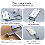 NK-951 3 in 1 USB3.2 to Type-C and 8 Pin Solid State USB Flash Drive with OTG Function - Image 6