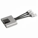 NK-1056S 3 in 1 8 Pin, Type-C, USB to 8 Pin Charging, Ethernet Port, 3.5mm Earphone Multifunctional Converter