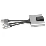 NK-1056S 3 in 1 8 Pin, Type-C, USB to 8 Pin Charging, Ethernet Port, 3.5mm Earphone Multifunctional Converter - Image 2